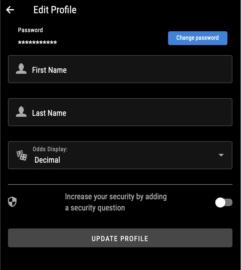 Required Personal Information